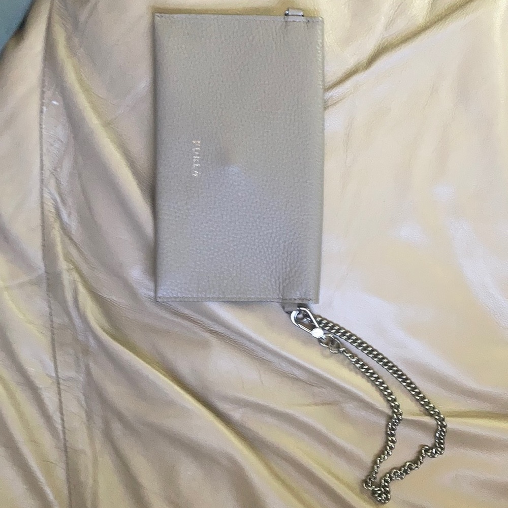 Greige Furla Wristlet